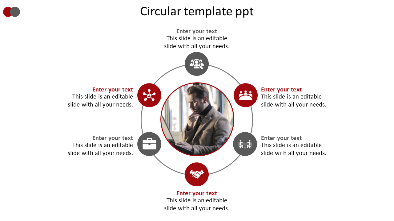 Get Instant Circular Template PPT Themes Presentation